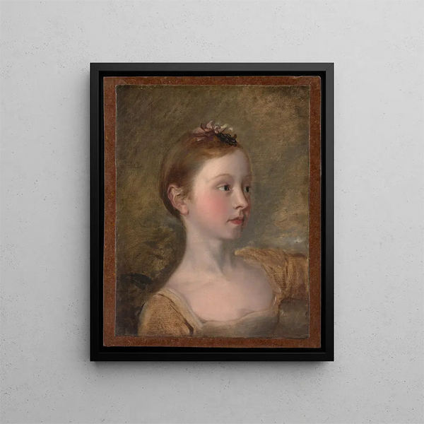The Painter's Daughter Marie - Thomas Gainsborough — framed artwork on a wall