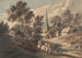 Voyageurs à cheval approchant d'un village avec un clocher - Thomas Gainsborough — artwork view