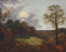 Landscape wooded with a cottage and a shepherd - Thomas Gainsborough — artwork view