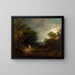 Landscape wooded with a lumberjack - Thomas Gainsborough — framed artwork on a wall