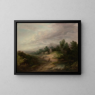 Forest landscape of height - Thomas Gainsborough — framed artwork on a wall