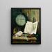 Still life with a globe and shells - Thomas Germain Joseph Duvivier — framed artwork on a wall