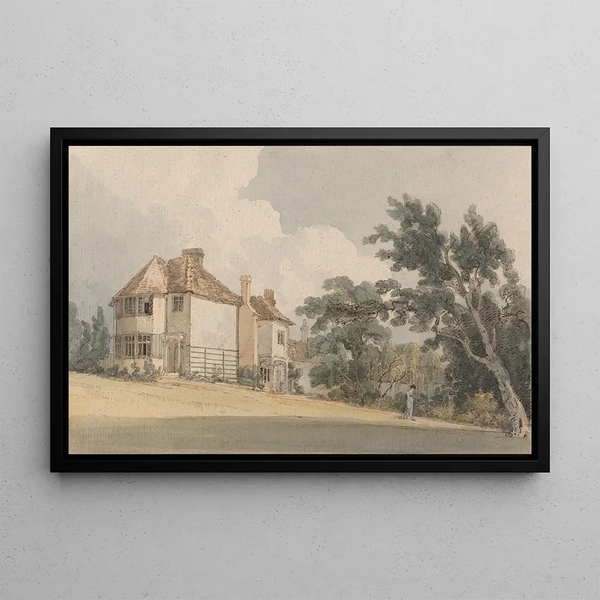 Country House - Thomas Girtin — framed artwork on a wall