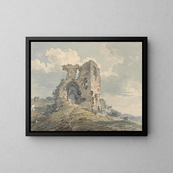 Château de Denbigh - Thomas Girtin — framed artwork on a wall