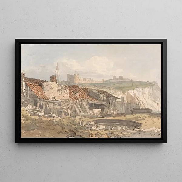 Douvres - Thomas Girtin — framed artwork on a wall