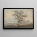 London from Highgate Hill - Thomas Girtin — framed artwork on a wall