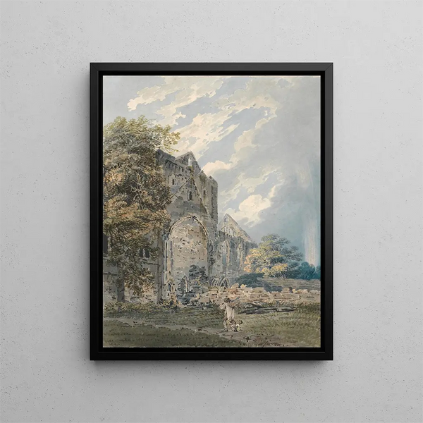 Abbey of Pluscardine Elgin - Thomas Girtin — framed artwork on a wall