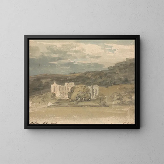 Abbey of Rievaulx, Yorkshire - Thomas Girtin — framed artwork on a wall