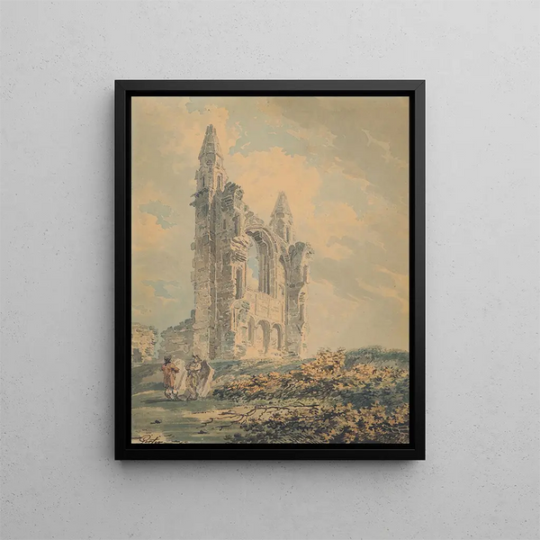 Ruins of the Saint-André Cathedral - Thomas Girtin — framed artwork on a wall