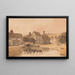 The Village of Kirkstall Yorkshire - Thomas Girtin — framed artwork on a wall