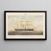 Steam-powered Battleship Independencia painting built for the Peruvian navy - Thomas Goldsworth Dutton — framed artwork on a wall