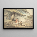 Landscape wooded with characters around a cooking pot - Thomas Hand — framed artwork on a wall