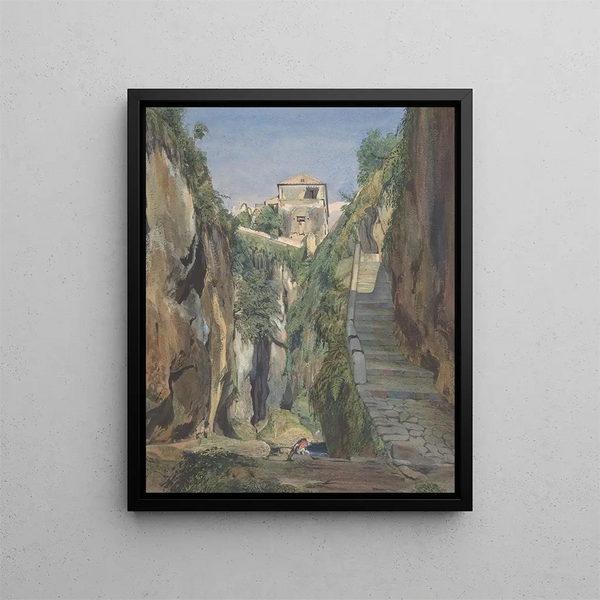 A Glen in Sorrento - Thomas Hartley Cromek — framed artwork on a wall