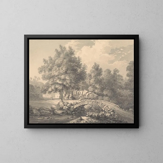 A rustic scene - Thomas Hearne — framed artwork on a wall