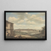 View of Antigua Island, the English barracks, and Saint-Jean Church seen from the hospital - Thomas Hearne — framed artwork on a wall