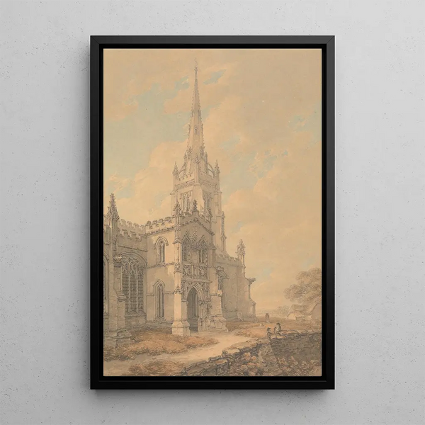 Église de Thaxted Essex - Thomas Hearne — framed artwork on a wall