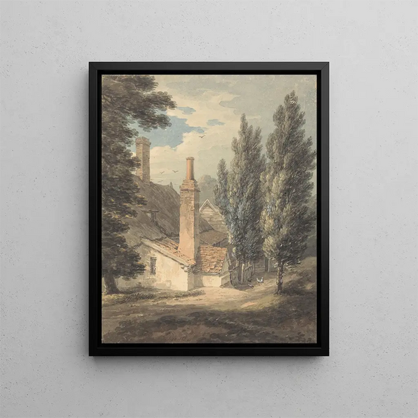 The Back of a Farm House — Thomas Hearne — framed artwork on a wall