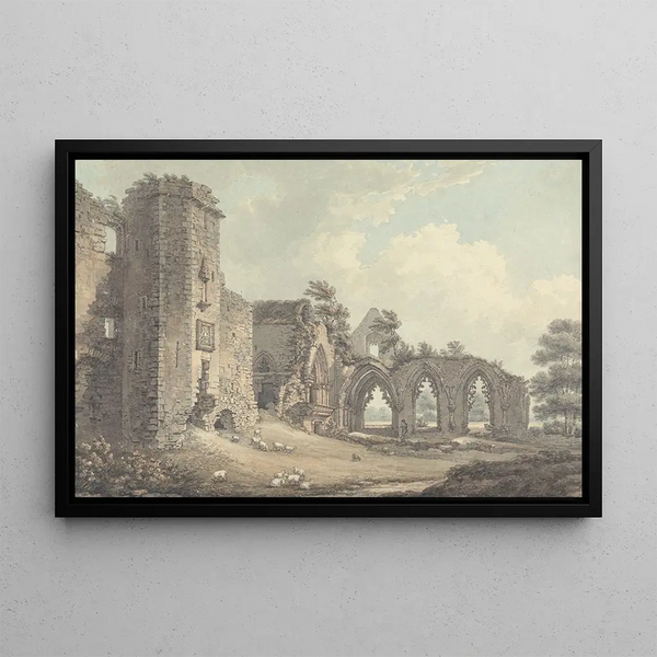 Les Ruines du Collège de Lincluden près de Dumfries - Thomas Hearne — framed artwork on a wall