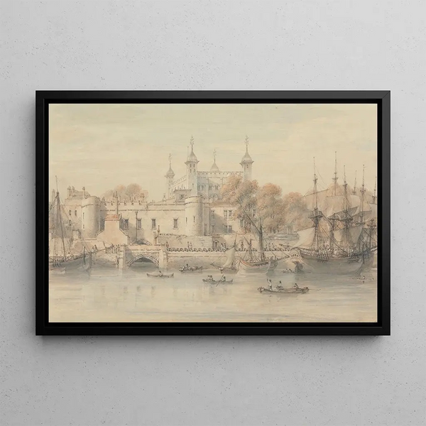 La Tour de Londres - Thomas Hearne — framed artwork on a wall