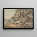 the Trees and the River in Coleorton Hall Park, Leicestershire - Thomas Hearne — framed artwork on a wall