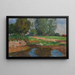 Village landscape with ducks near a pond - Thomas Herbst — framed artwork on a wall