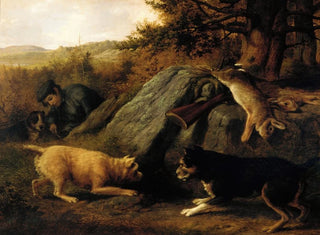 Les chasseurs de lapins - Thomas Hewes Hinckley — artwork view