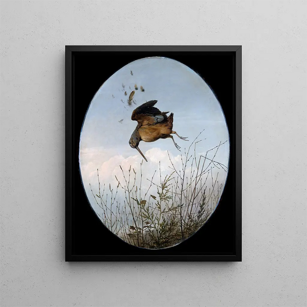 Bécasse des bois - Thomas Hewes Hinckley — framed artwork on a wall