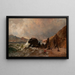View of Fort Point from Baker Beach, San Francisco - Thomas Hill — framed artwork on a wall