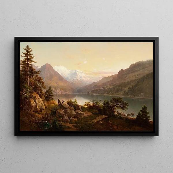 Emerald Bay, Lake Tahoe - Thomas Hill — framed artwork on a wall