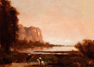 Landscape with Two Indians - Thomas Hill — artwork view