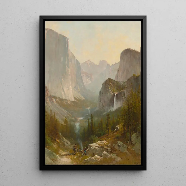 Yosemite Valley Painting - Thomas Hill — framed artwork on a wall