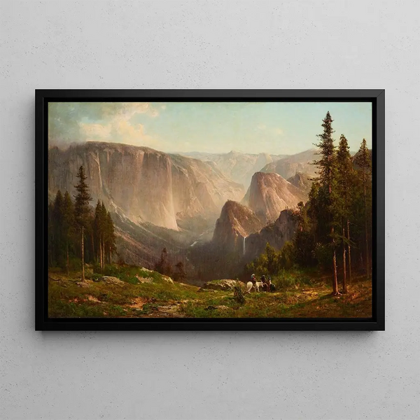 Yosemite Painting - Thomas Hill — framed artwork on a wall
