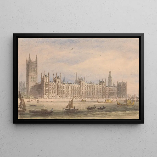 Les Chambres du Parlement - Thomas Hosmer Shepherd — framed artwork on a wall