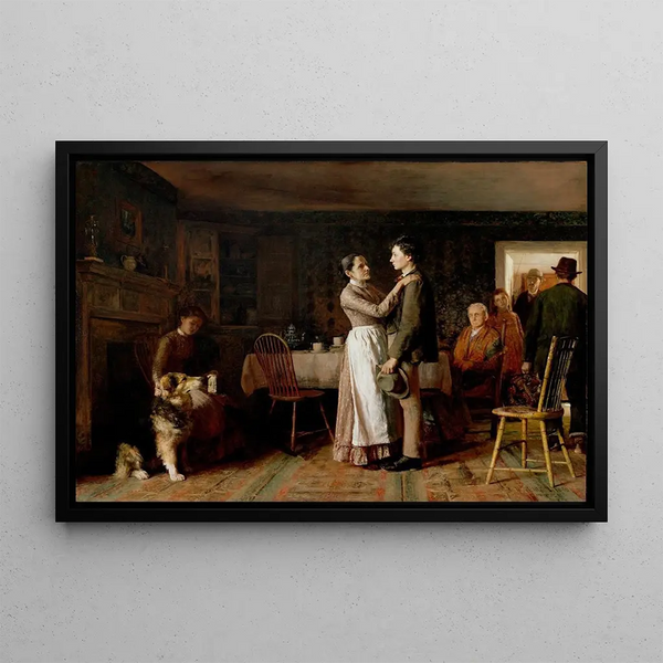 Breaking Family Ties - Thomas Hovenden — framed artwork on a wall