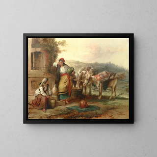 At the Well - Thomas Kent Pelham — framed artwork on a wall