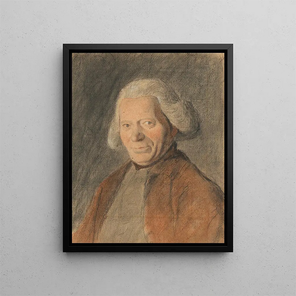 Portrait of Joseph Brown of Norwich 1720-1800 painter - Thomas Kerrich — framed artwork on a wall