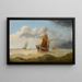 A brigantine at high sea - Thomas Lucop — framed artwork on a wall