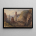 Rocky Landscape with Fortress - Thomas Miles Richardson — framed artwork on a wall