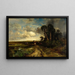 Ramener le bétail, côte de Floride - Thomas Moran — framed artwork on a wall
