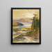 Geyser Excelsior Yellowstone Park - Thomas Moran — framed artwork on a wall