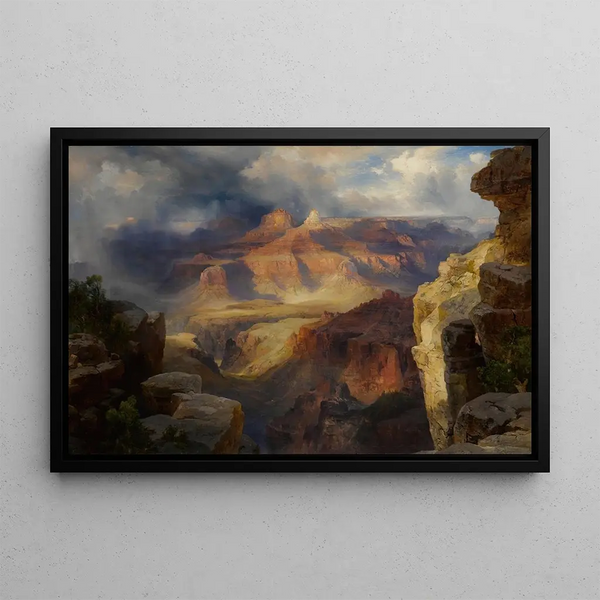 Grand Canyon, Arizona - Thomas Moran — framed artwork on a wall