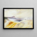 Large blue source painting of the lower basin of the geyser, Firehole River, Yellowstone - Thomas Moran — framed artwork on a wall