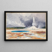 Old Castle Geyser - Thomas Moran — framed artwork on a wall