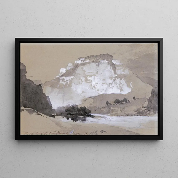 The Canyon of the Belle Fourche Wyoming - Thomas Moran — framed artwork on a wall