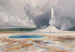 The Castle Geyser, Upper Geyser Basin, Yellowstone National Park - Thomas Moran — artwork view