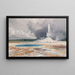 The Castle Geyser, Upper Geyser Basin, Yellowstone National Park - Thomas Moran — framed artwork on a wall