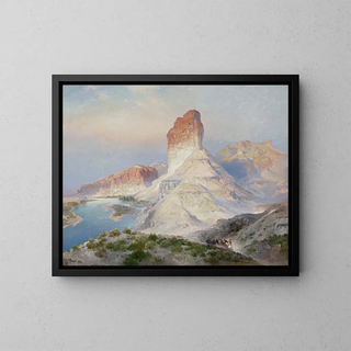 L'été indien à Green River, Wyoming - Thomas Moran — framed artwork on a wall