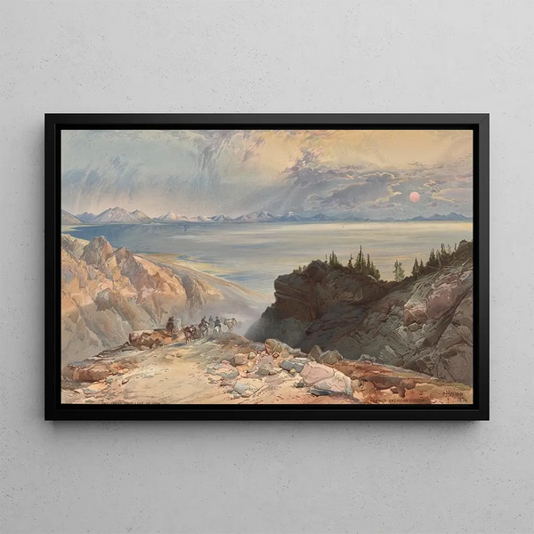 The Great Salt Lake of Utah - Thomas Moran — framed artwork on a wall