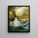 The receding wave - Thomas Moran — framed artwork on a wall