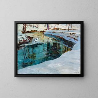 Winter Day's End - Thomas P Barnett — framed artwork on a wall